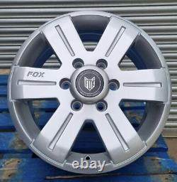 16silver alloy wheels mercedes sprinter van vw crafter 6 stud l/rated tyres