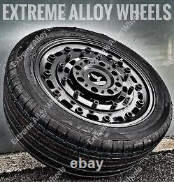 18 Black At1 Van Rated Alloy Wheels Volkswagen Crafter 6x130 + 112 Rated Tyre