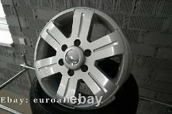 4x 16 inch 6x130 1400KG Mercedes Sprinter VW Crafter silver rim wheels silver