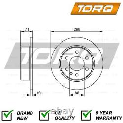 Brake Disc Rear Torq Fits Mercedes Sprinter 2006-2016 VW Crafter 2006-2016