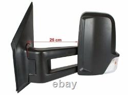 For Mercedes Sprinter W906 Crafter exterior mirror electric. LONG ARM LEFT 25 cm