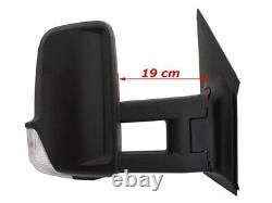 For Mercedes Sprinter W906 Crafter exterior mirror electric. LONG ARM RIGHT 19 cm
