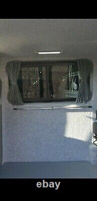 MERCEDES SPRINTER VW CRAFTER Curtain Kit FULL (ALL WINDOWS) Curtains SET BLACK