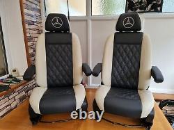 Mercedes Sprinter/VW Crafter Seats 2006-17 Real leather Retrimmed