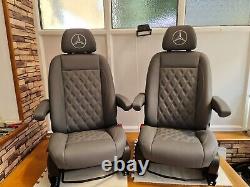 Mercedes Sprinter/VW Crafter Seats 2006-17 Real leather Retrimmed