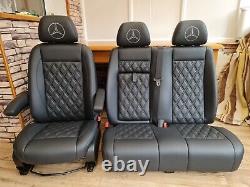 Mercedes Sprinter/VW Crafter Seats 2006-17 Real leather Retrimmed