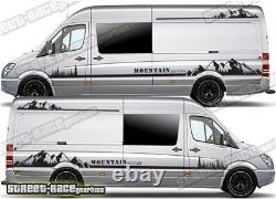 Motorhome Camper van 043 Mountain graphics stickers Crafter Mercedes Sprinter