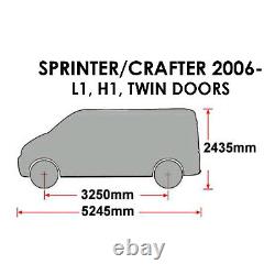 Rhino Aluminium Rack Volkswagen Crafter H1 L1 Twin Doors 2006-2016 AH517