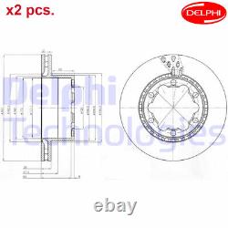 X2 Pcs Brake Disc Set Bg9015 Delphi I